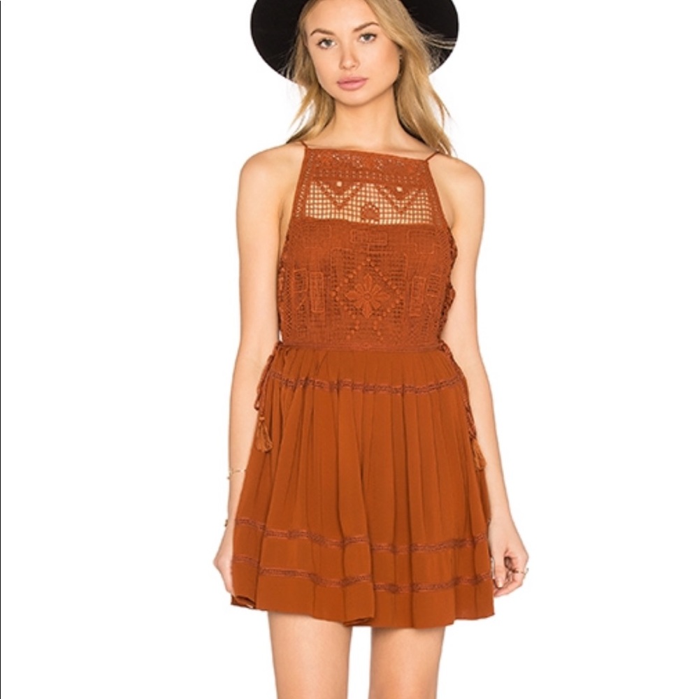 NEW free people Emily crochet dress